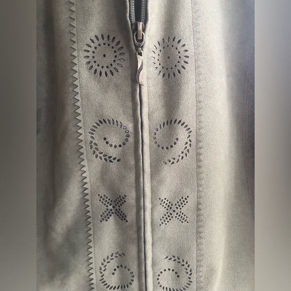 TANJAY Vintage Suede-like Zip Blazer Jacket - Picture 5 of 6